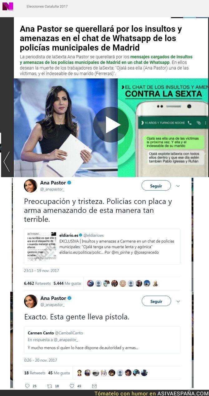 79076 - Caso de las amenazas de los policías a detalle