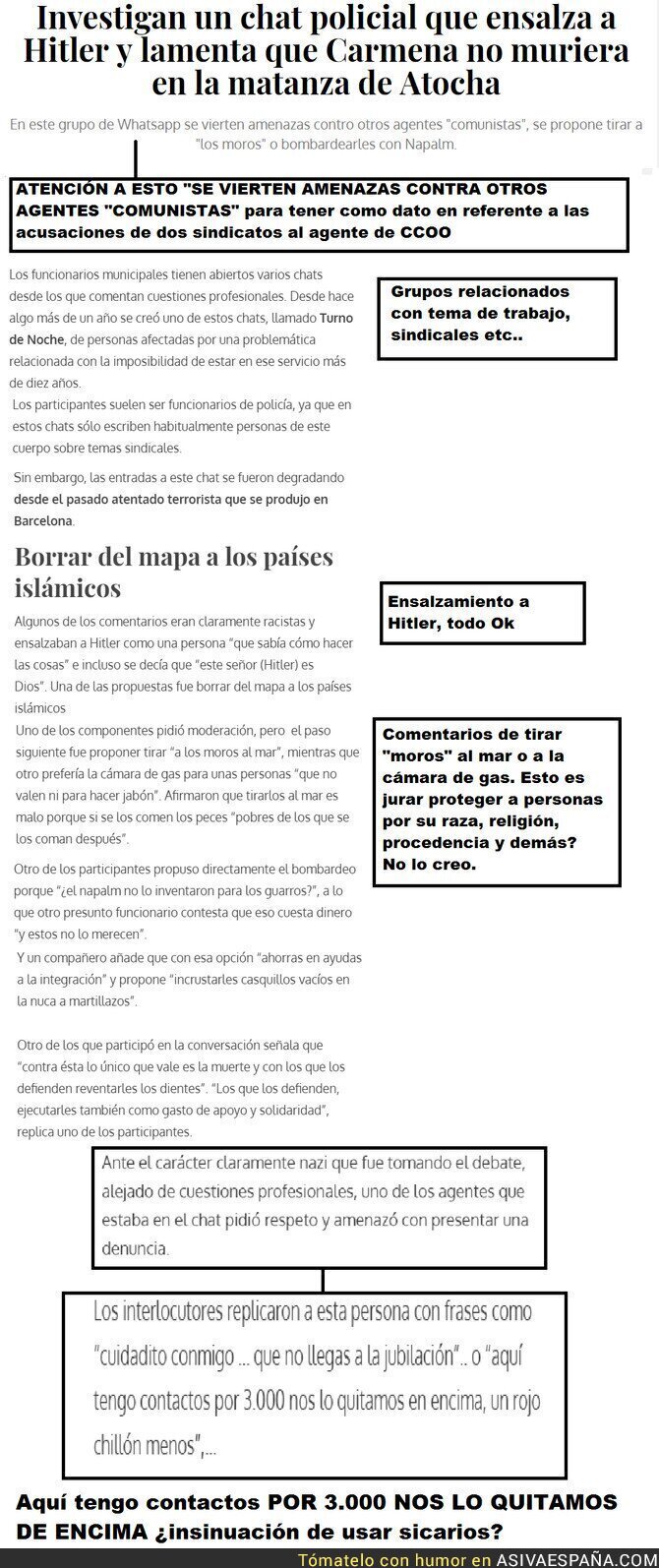 79076 - Caso de las amenazas de los policías a detalle