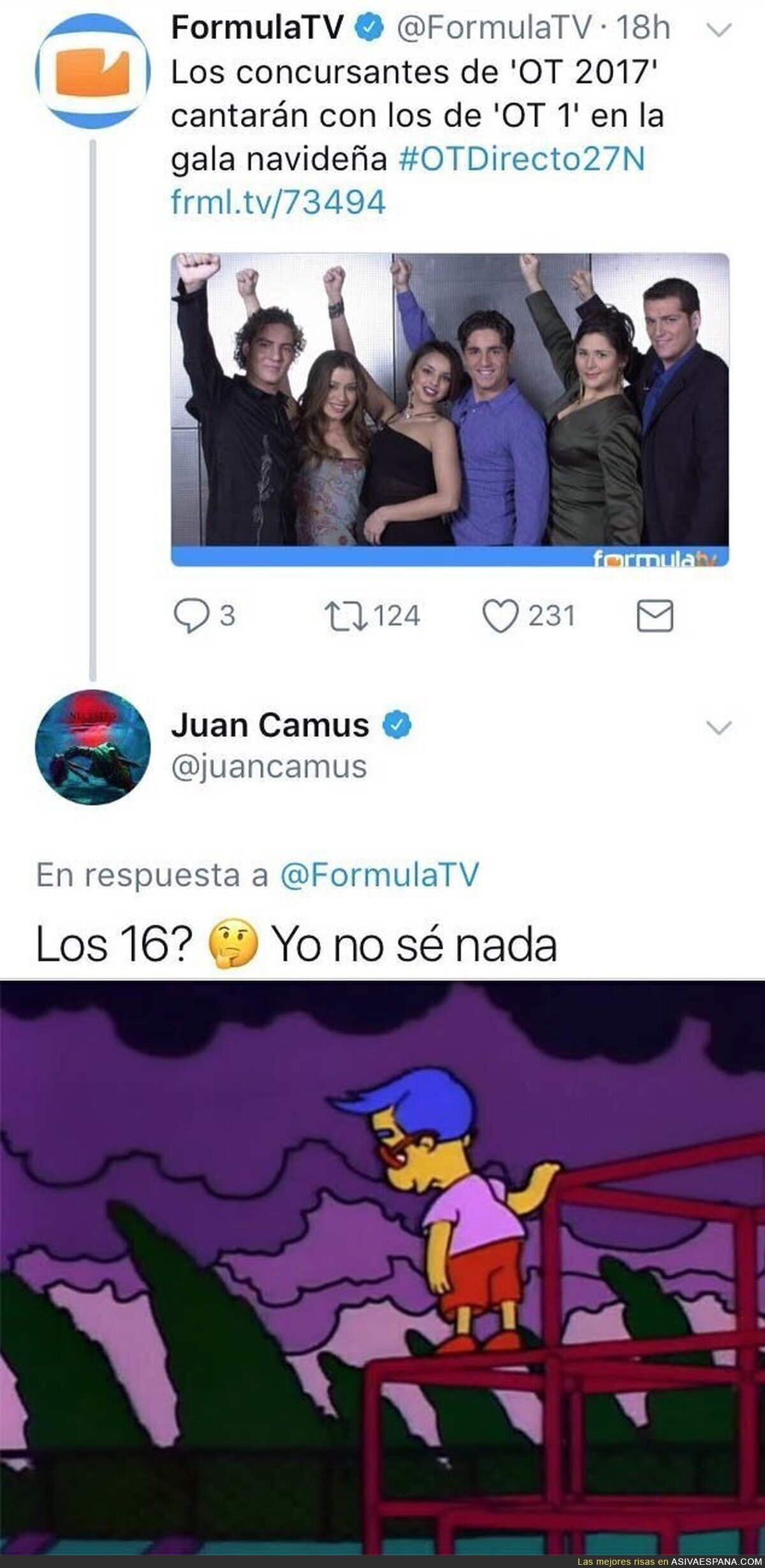 Juan Camus vive un nuevo drama al anunciarse un especial de OT en Navidad