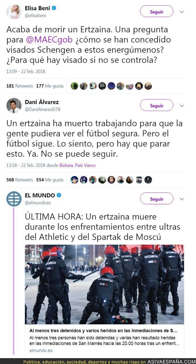 83191 - Un agente muerto y un partido que continúa su curso