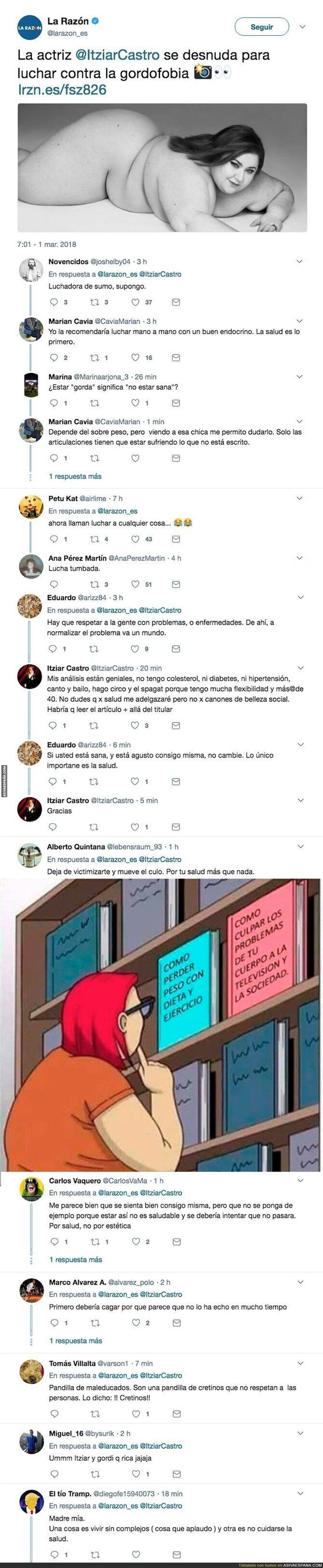 Esta actriz con sobrepeso se desnuda contra la gordofobia y las redes cargan contra ella