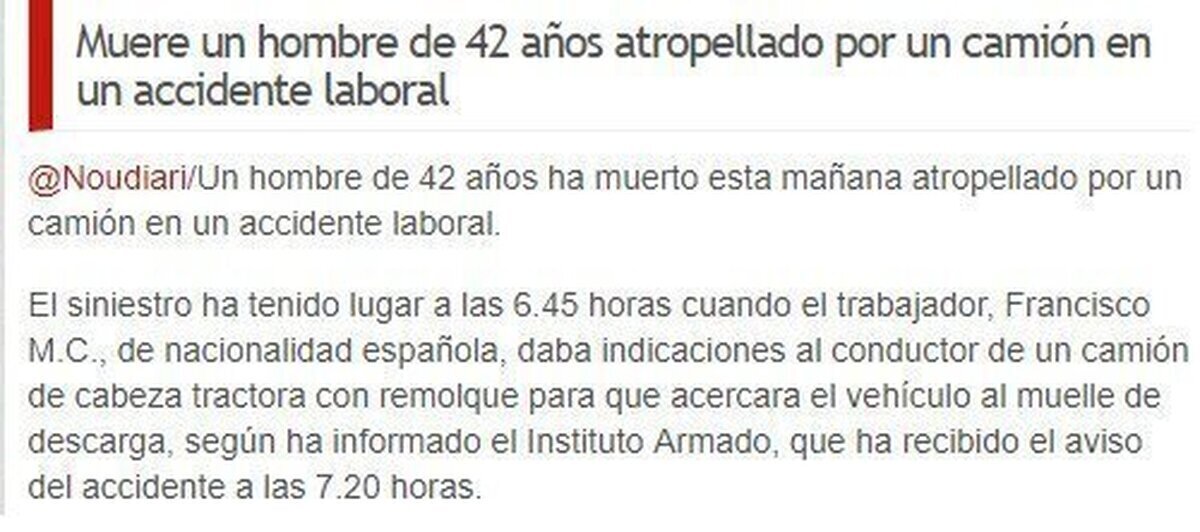Como publican los accidentes laborales