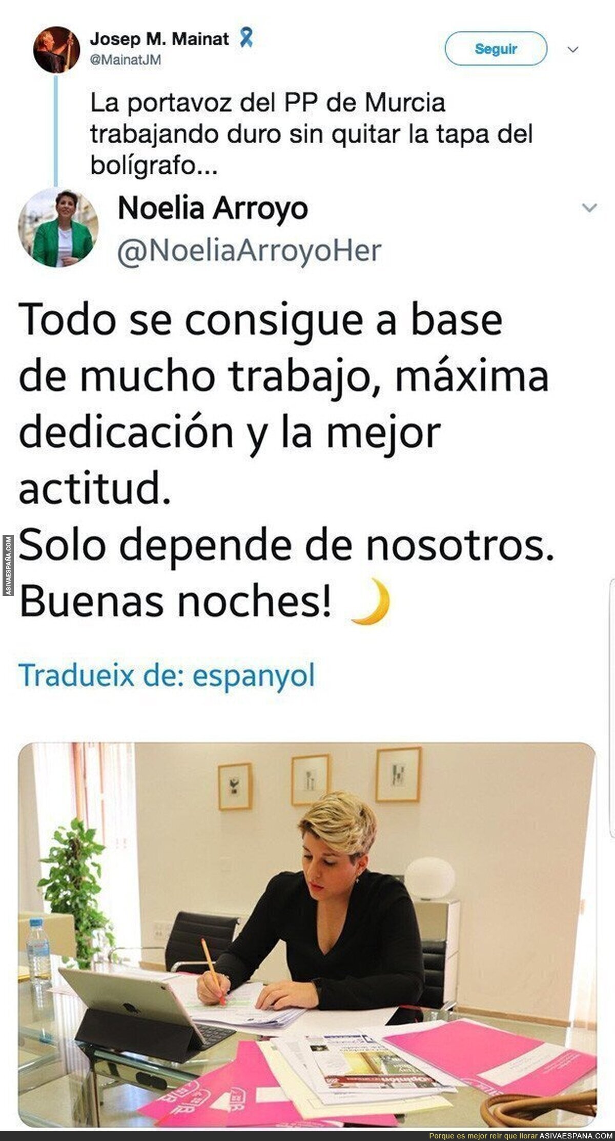 La curiosa forma de trabajar de la portavoz de Murcia del PP