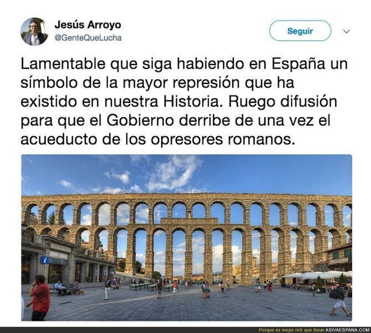 Aquí estamos esperando a que los romanos pidan perdón por lo que hicieron en le pasado