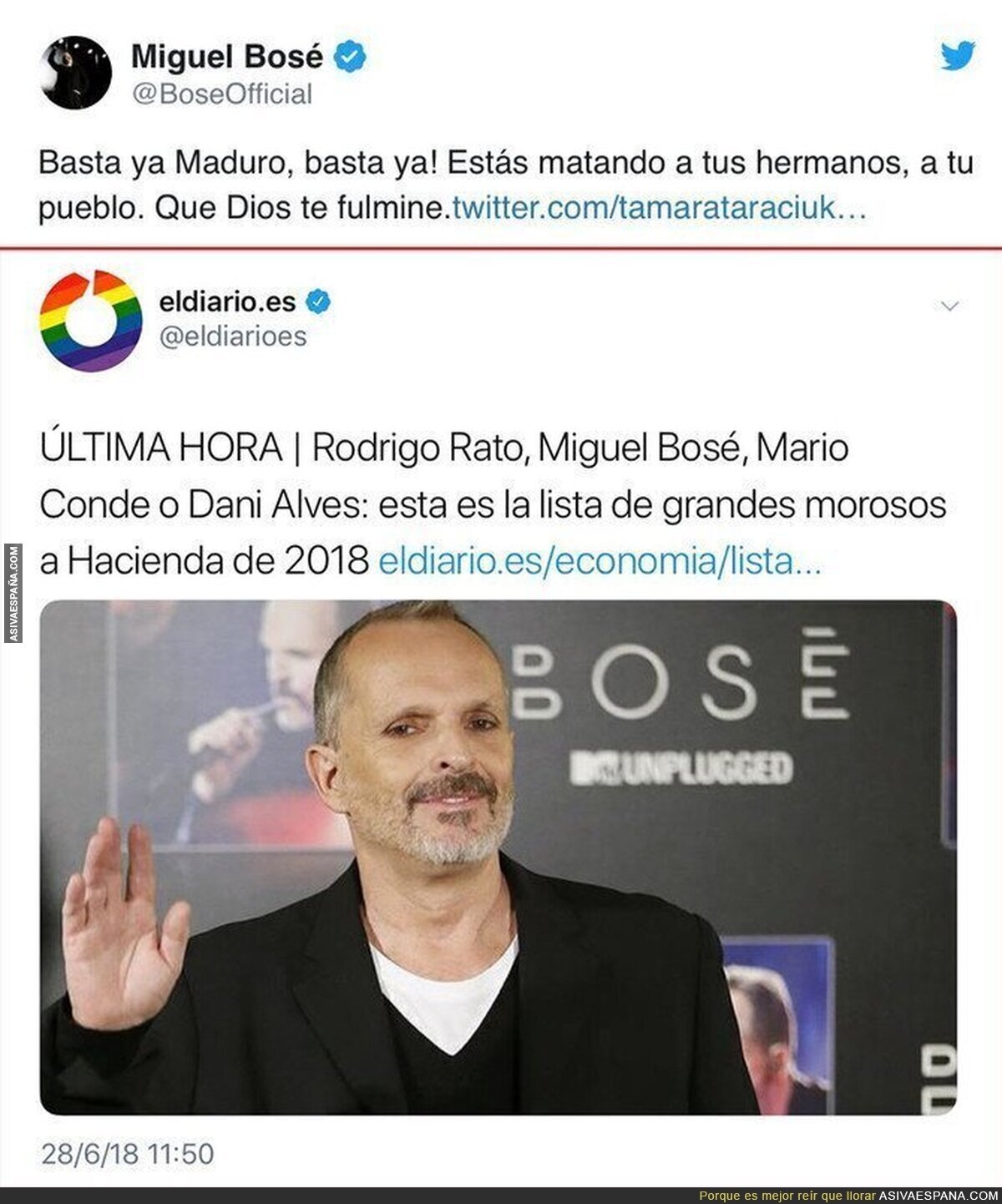 Basta ya Miguel Bosé