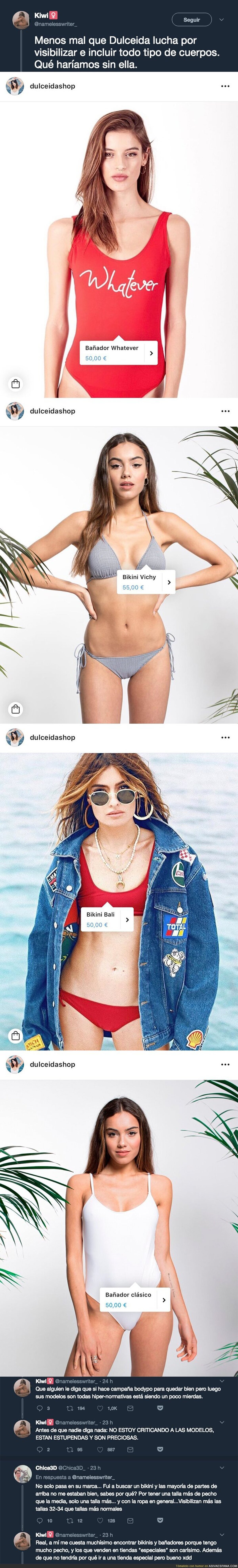 Fuertes críticas a Dulceida por las modelos que usa para vender los bikinis de su marca