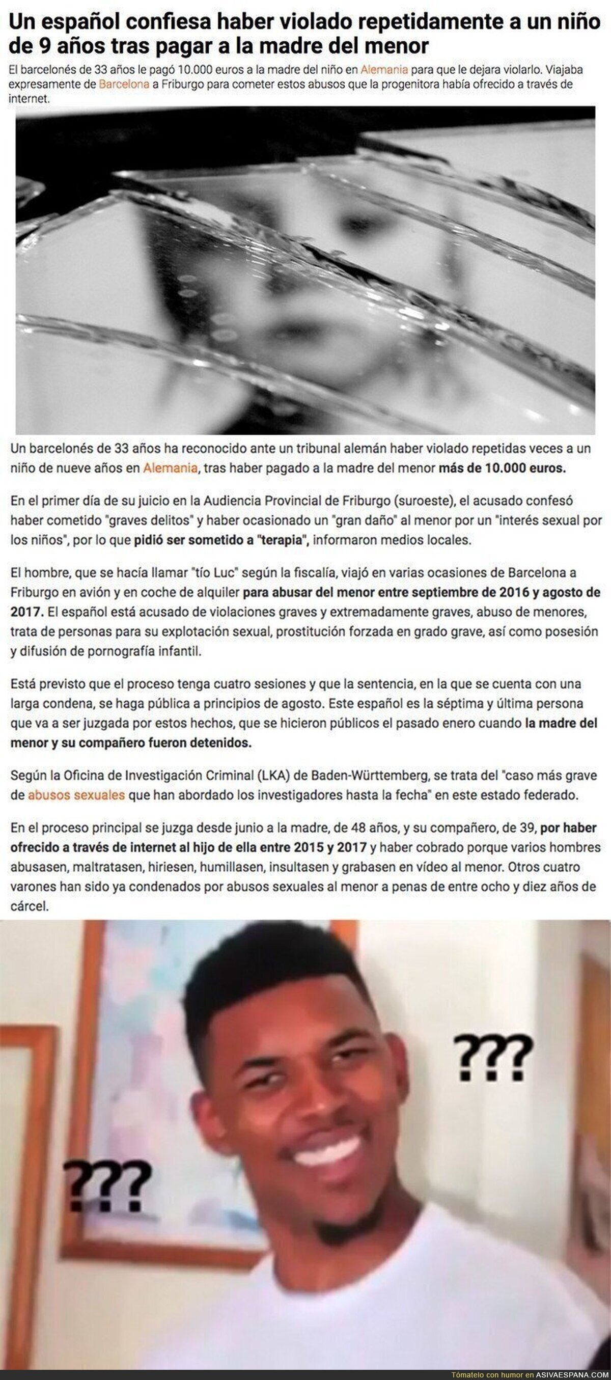 El caso del barcelonés que ha puesto los pelos de punta a toda Alemania por haber violado a un niño de 9 años