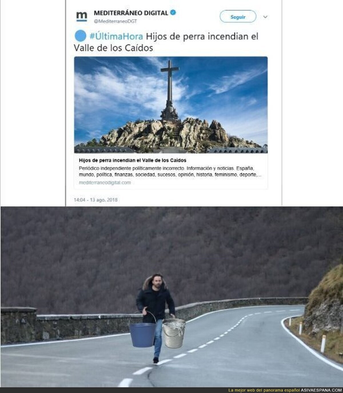 Santiago Abascal on fire