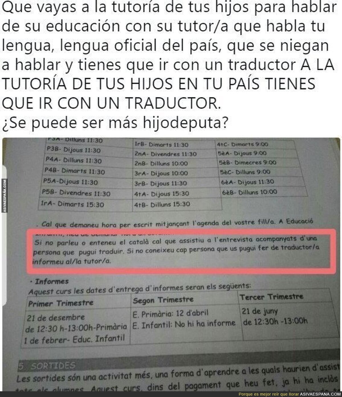 Luego se quejarán del odio a los independentistas