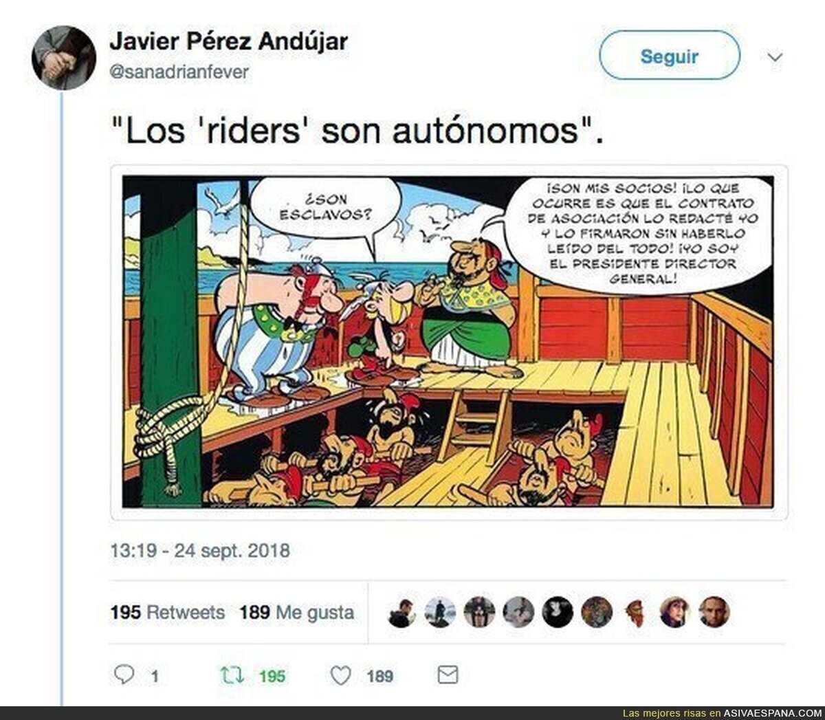 El cómic de Astérix y Obélix que ya vaticinaba lo que pasaría con los riders de las empresas de comida para llevar