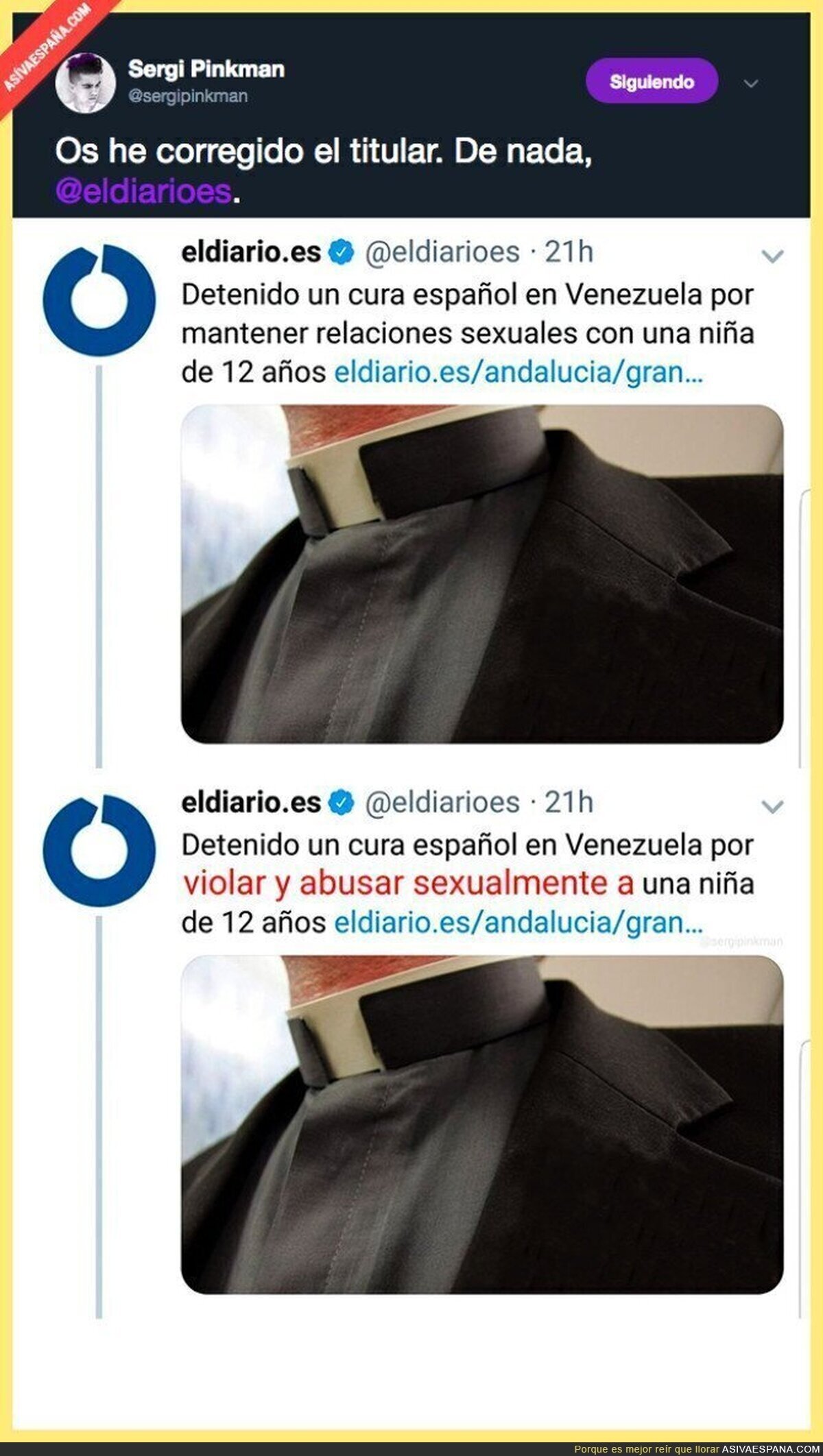 Arreglando un lamentable titular con información incompleta
