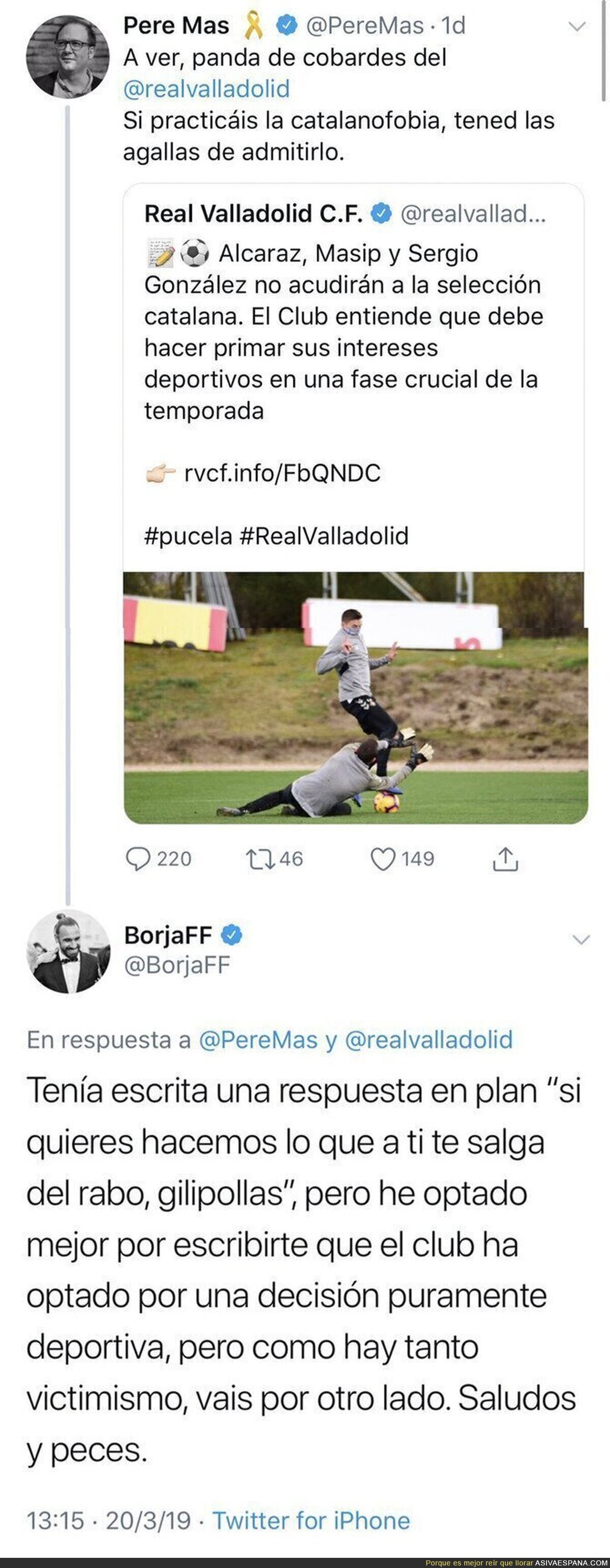La gran respuesta a un periodista del SPORT que ve catalanofobia por todas partes