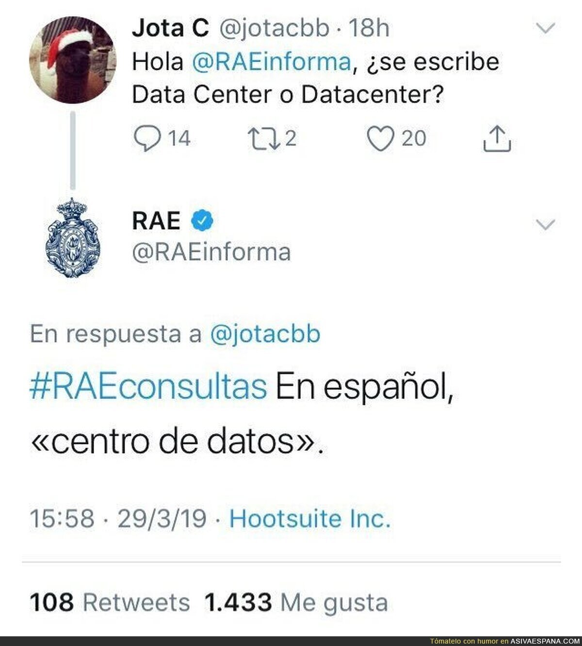 La inteligencia de preguntar a la RAE sobre una palabra inglesa