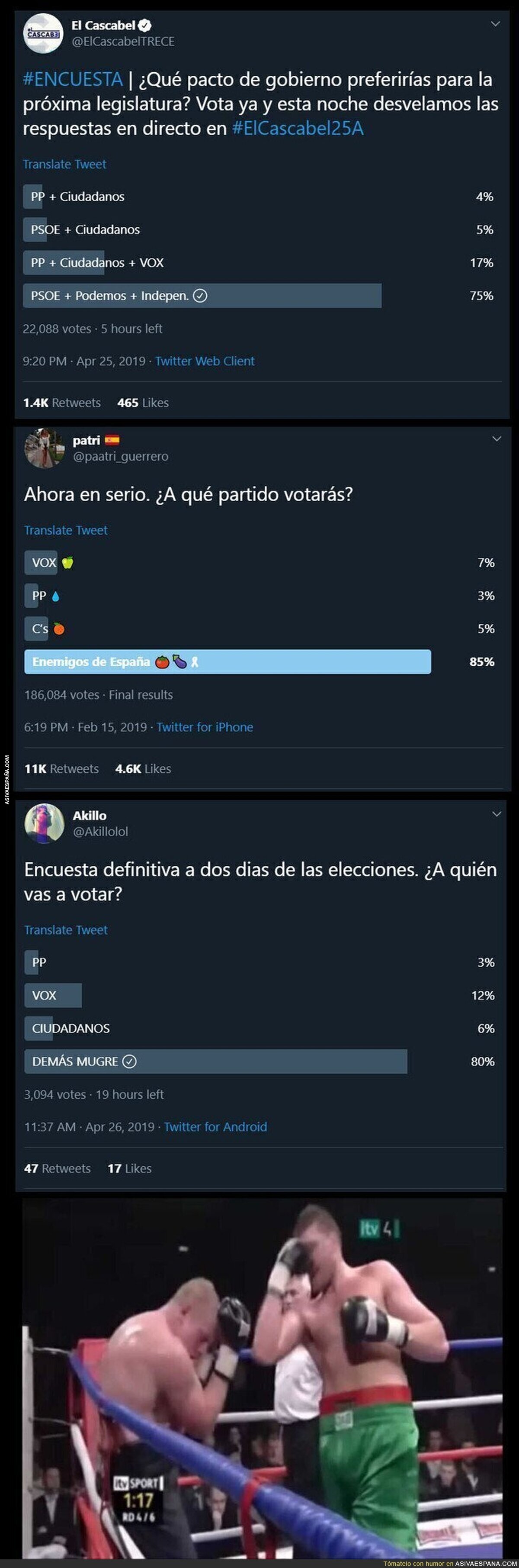 ¡Está tan confuso que se hirió a si mismo!