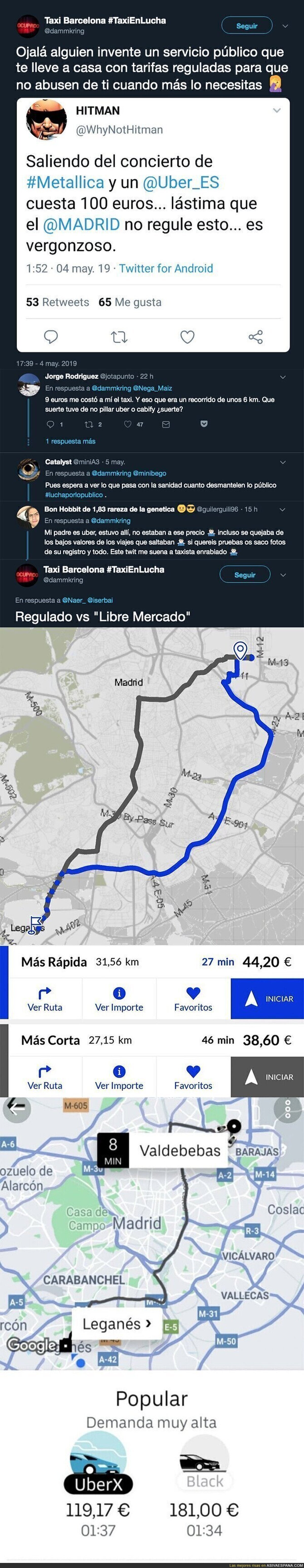 Este es el precio abusivo de Uber a sus clientes tras el concierto de Metallica en Madrid