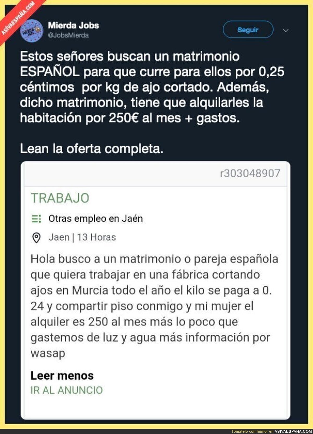 La oferta de trabajo cortando ajos en Murcia que estabas esperando