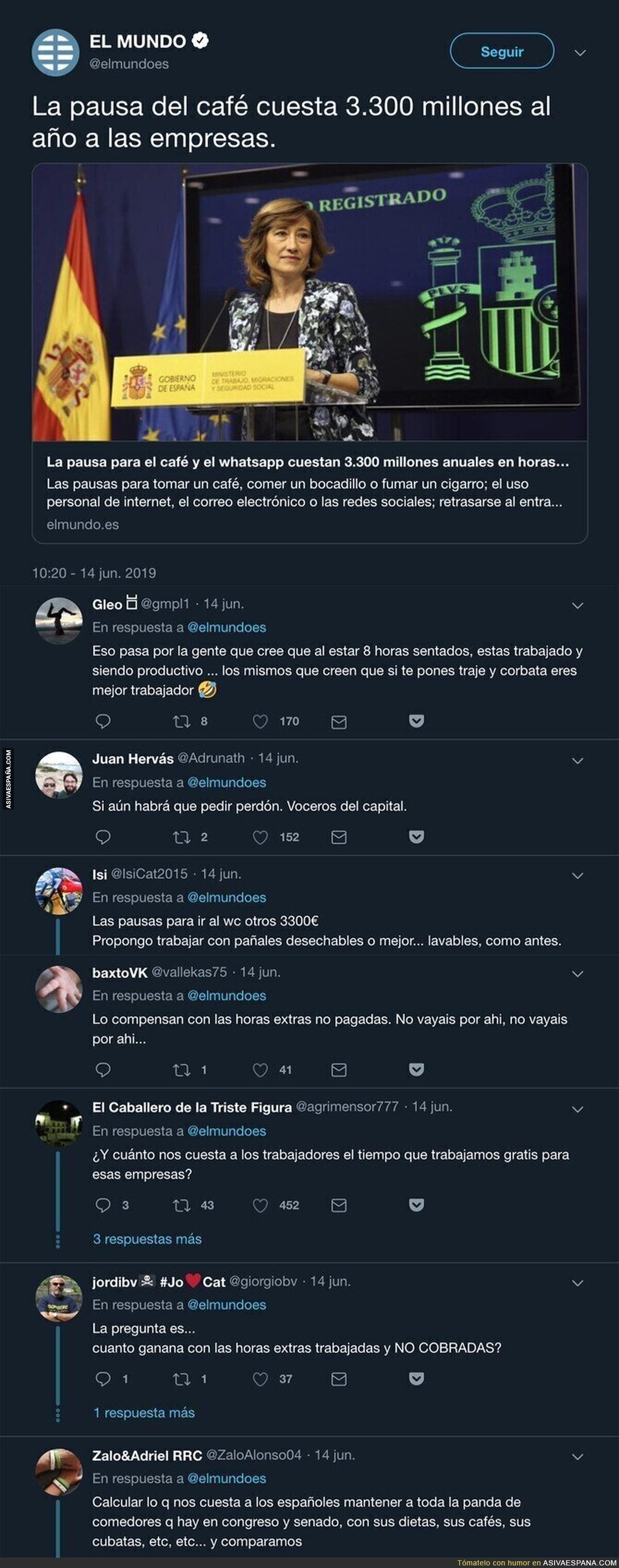 Indignación por lo que dicen que cuesta la pausa del café en los trabajos