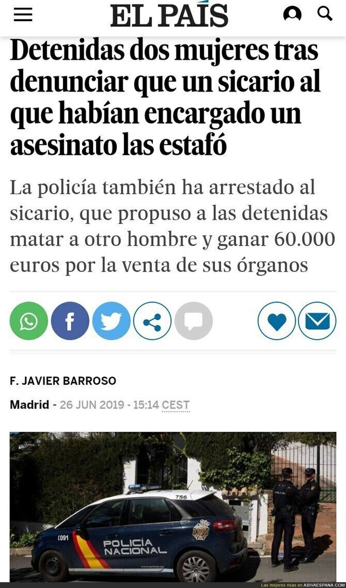 Denunciar a un sicario que te ha estafado... ¡TODO MAL AQUÍ!