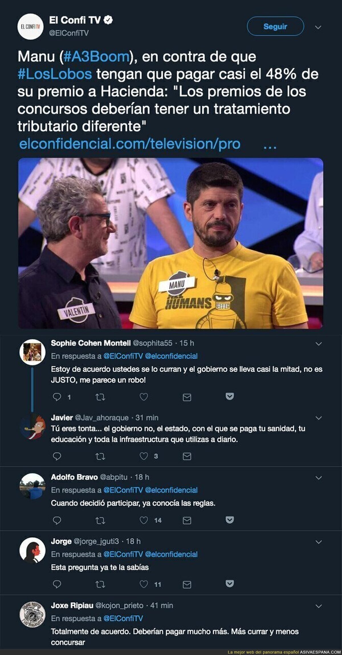 Manu de 'Boom' no se corta tras ganar el mayor premio de la historia de los concursos en televisión