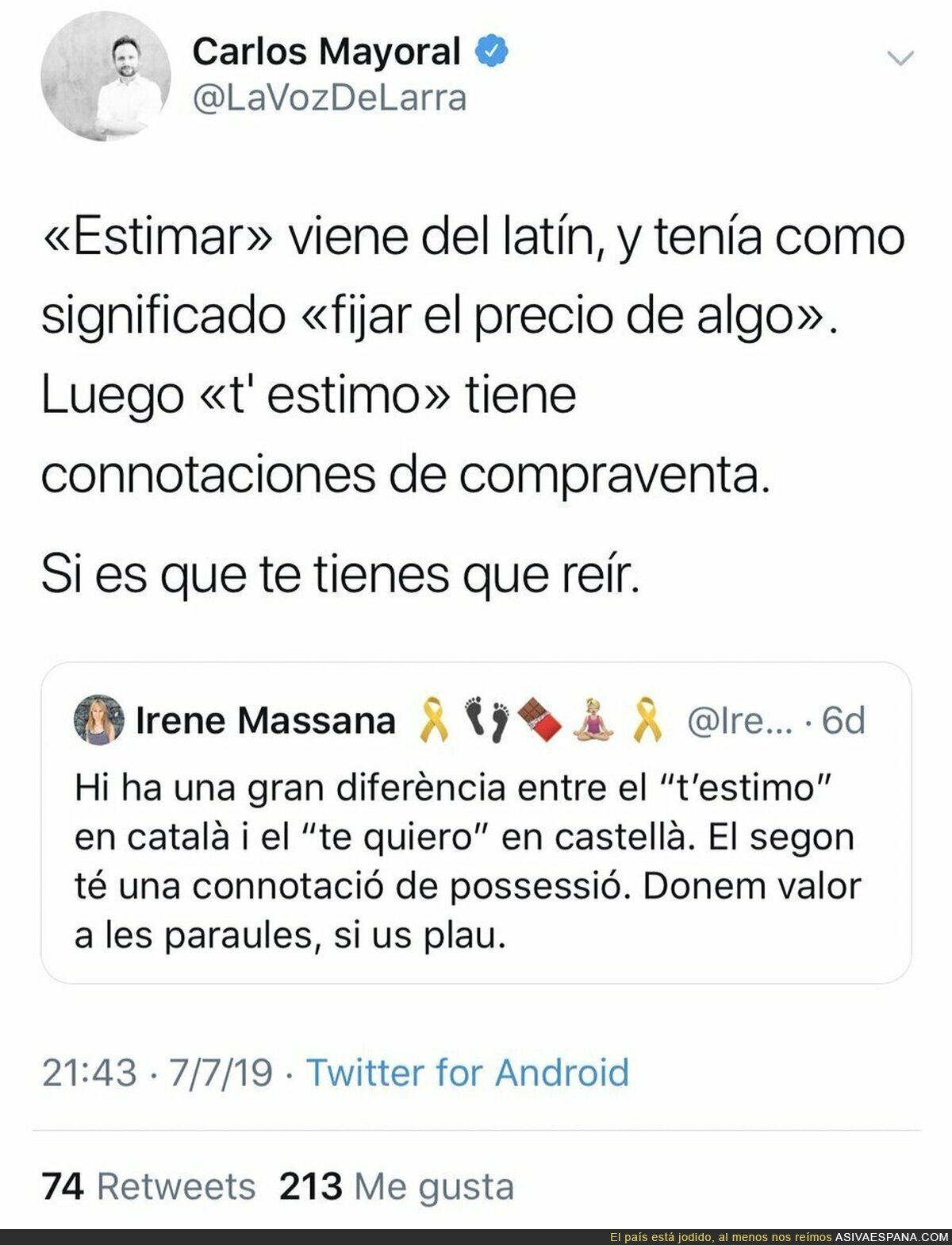 Intenta dejar mal el castellano para dejar bien al catalán [sale mal]