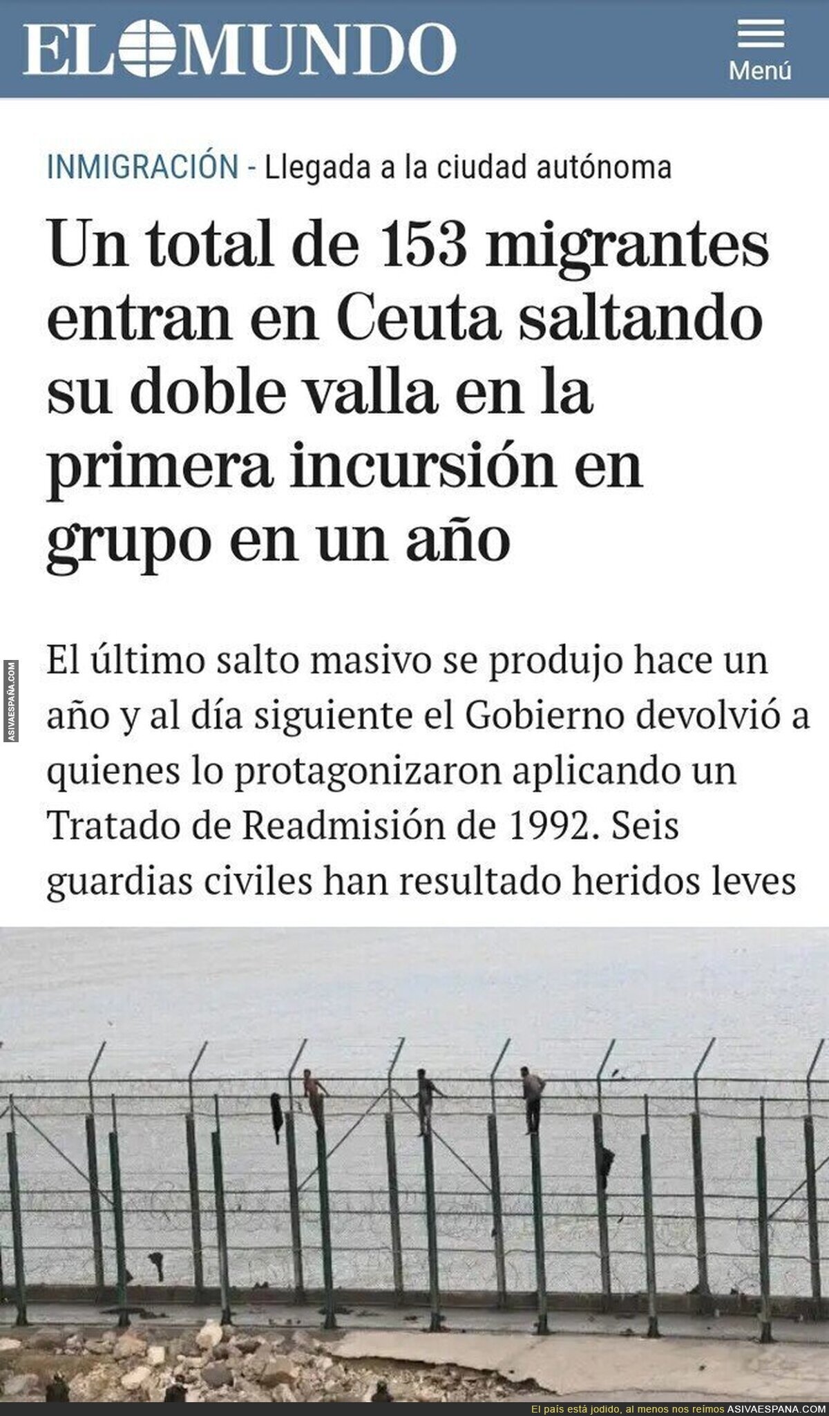 La invasión africana es un hecho incuestionable
