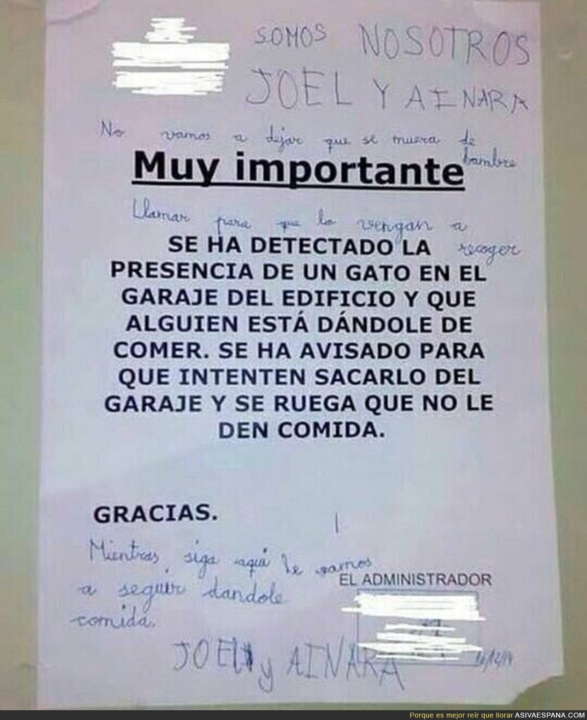 Gracias por tanto Joel y Ainara