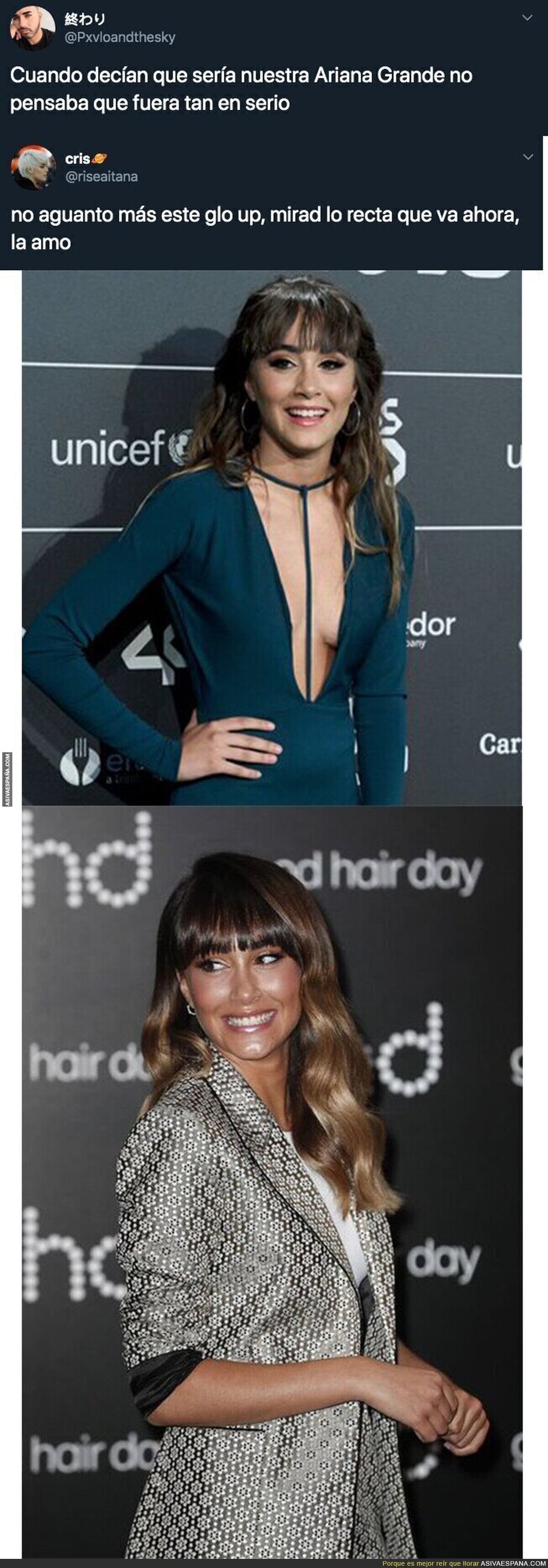 El increíble aspecto de Aitana de OT en el que está mutando completamente a Ariana Grande