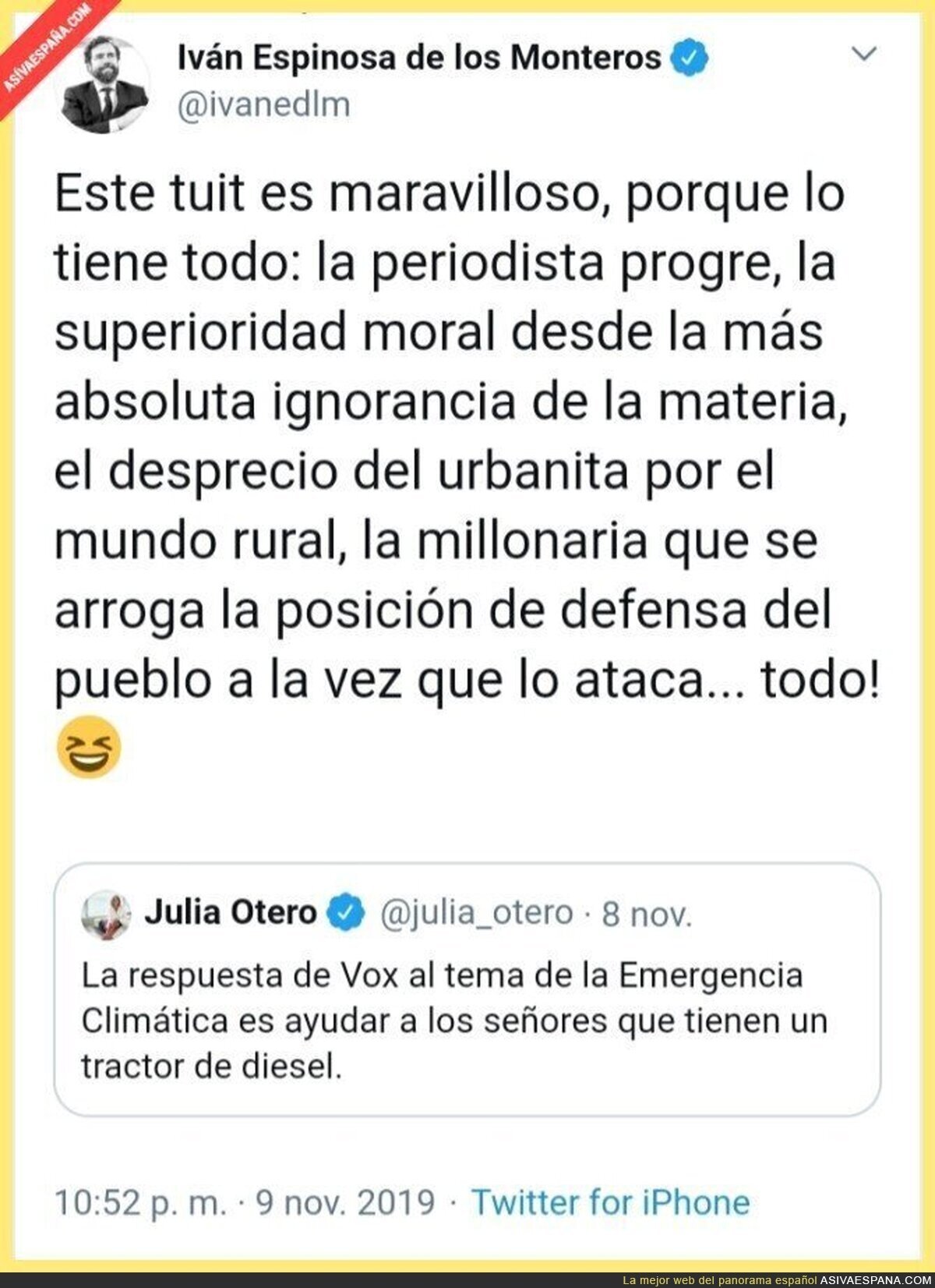 La ignorancia urbanita es colosal
