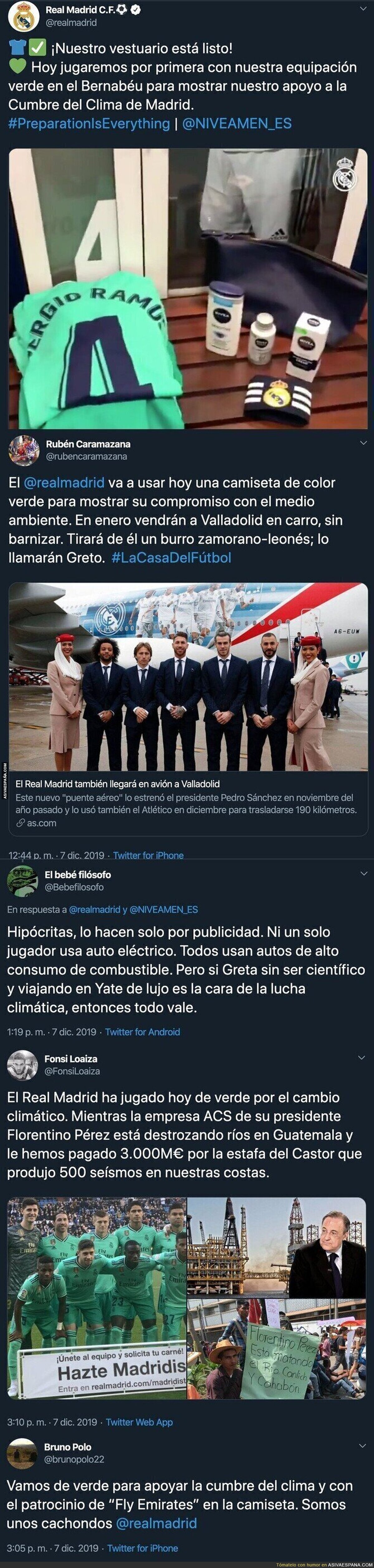 Critican al Real Madrid por jugar de verde al hacer esto tiempo atrás