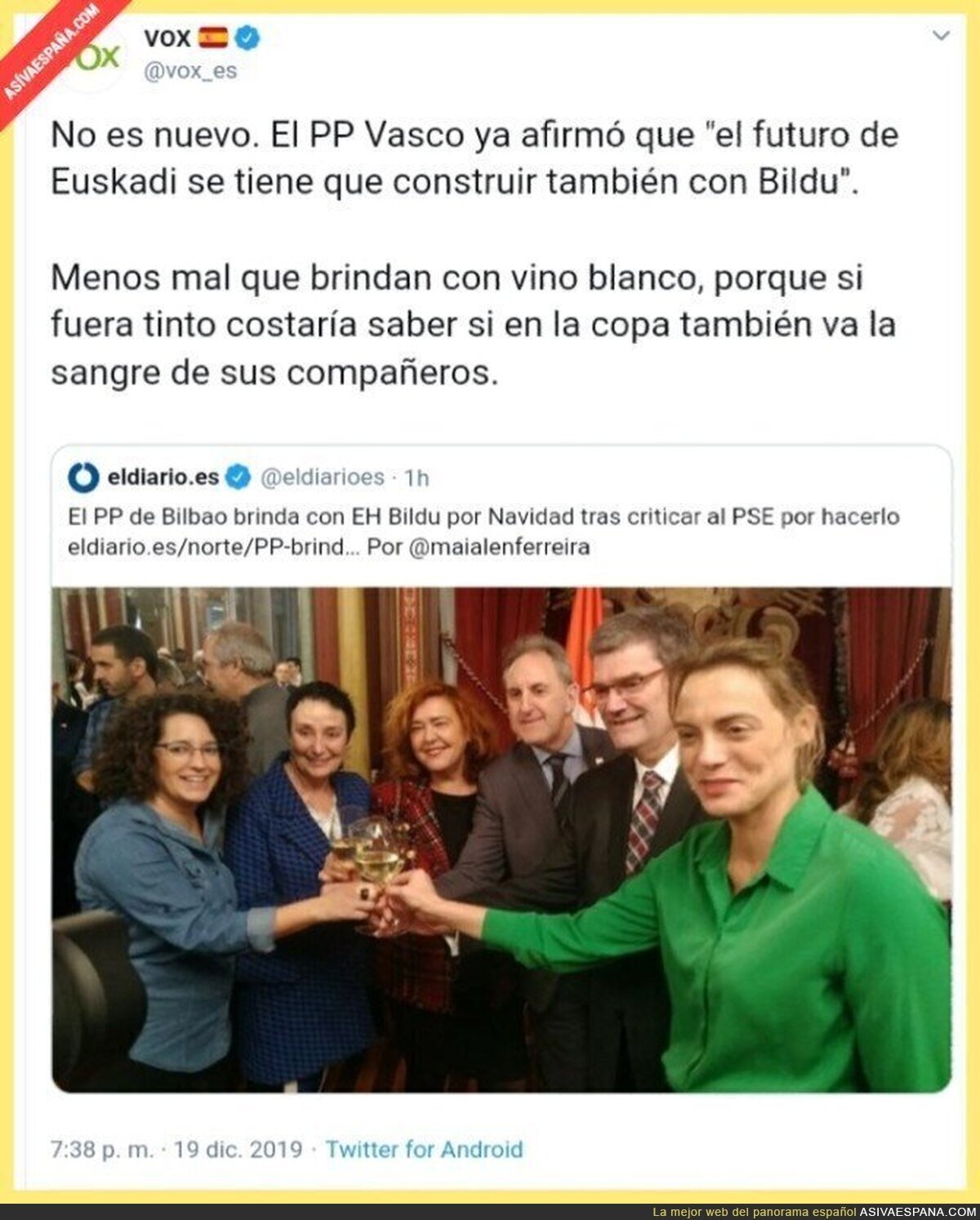 El PP brinda con Bildu