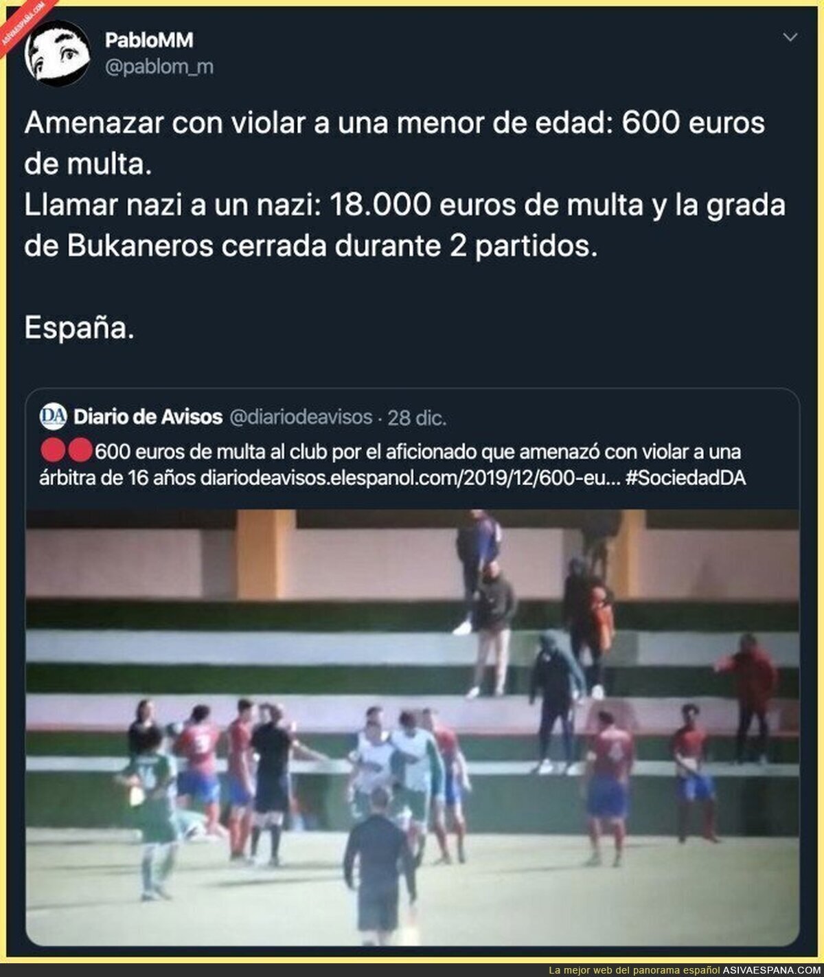 Las diferentes sanciones que se hacen en España depende a quienes vayan dirigidas