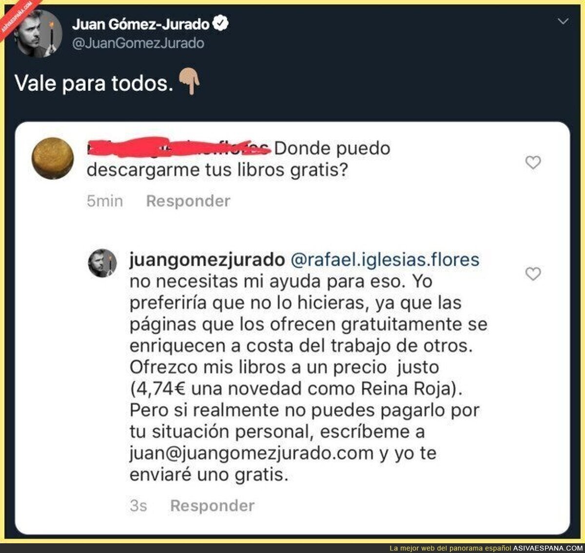 Un gran gesto para los que no pueden gastar por cultura