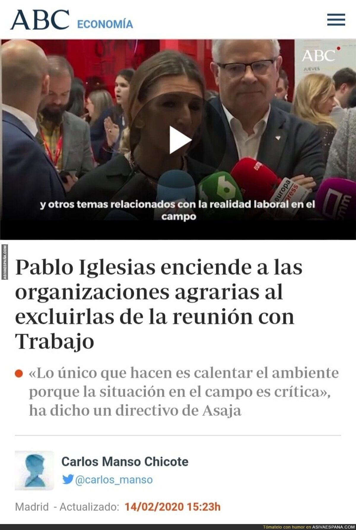 Así funciona el gobierno con la gente del campo