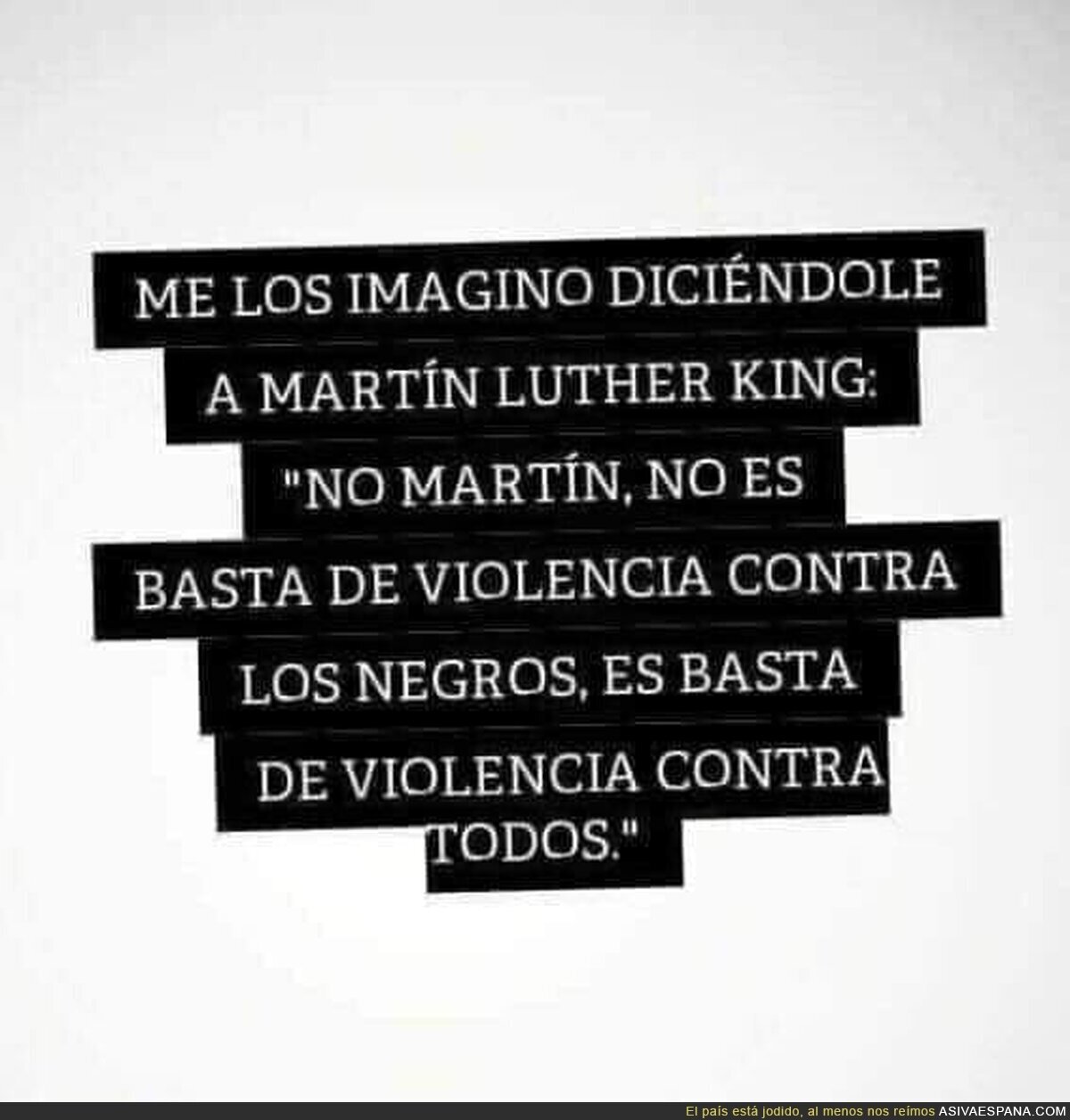 ¿Corrigiendo a Martin Luther King?