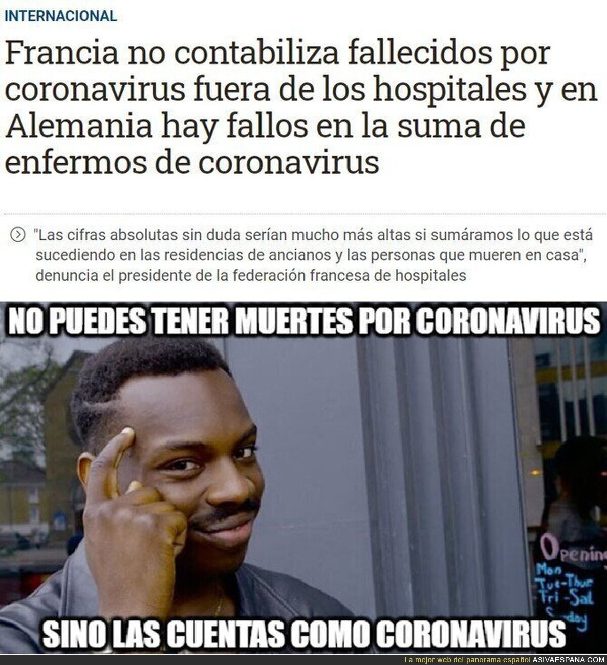 Las muertes de Francia y Alemania son muchísimo mayores