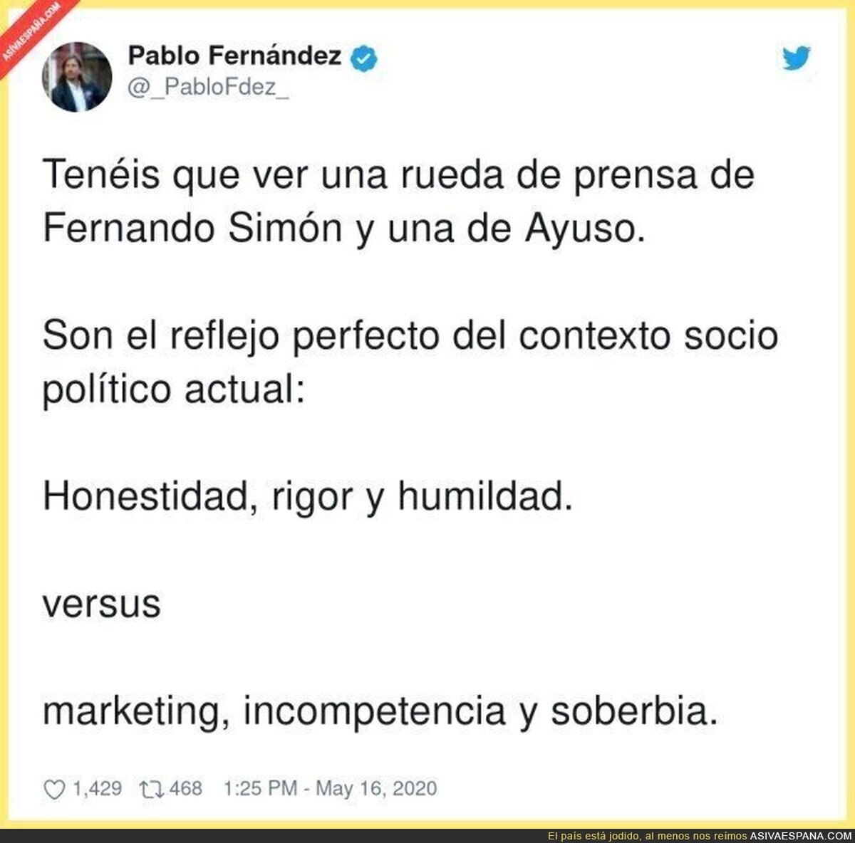 Menuda diferencia hay para informar sobre la pandemia