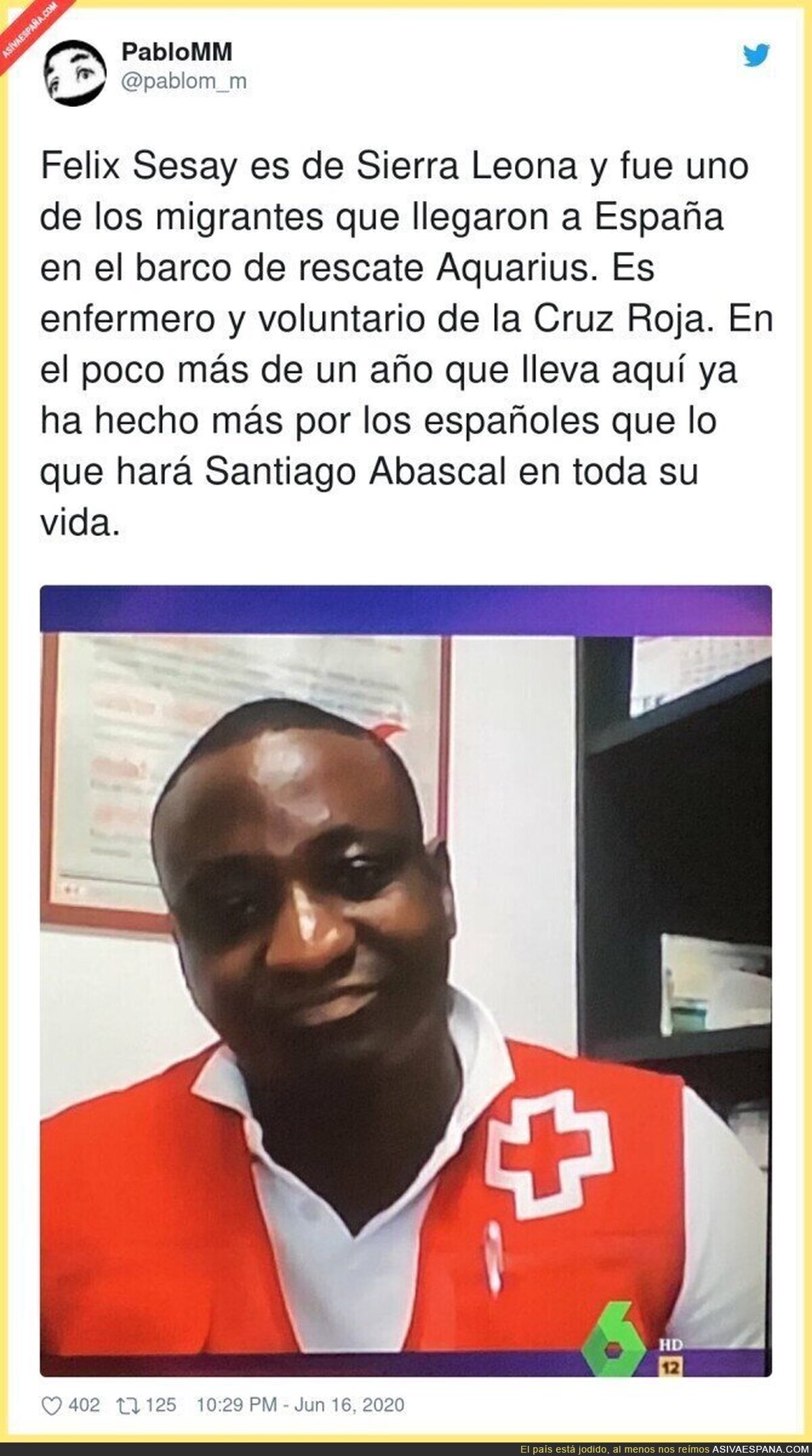 Un gran ejemplo este buen hombre