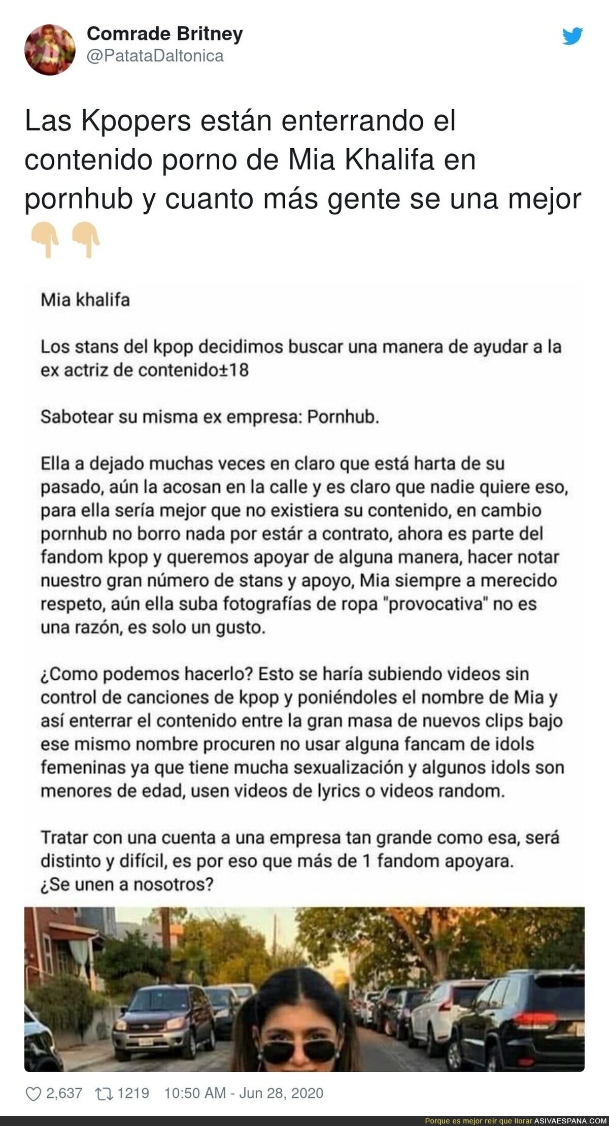 Maravilloso: la forma en la que las k-popers están intentando ayudar a la ex-actriz porno Mia Khalifa