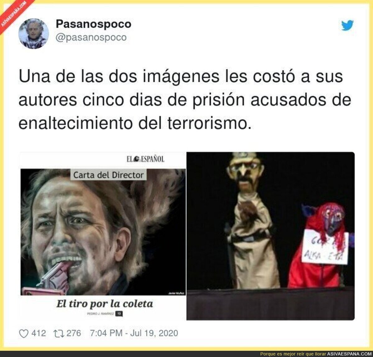 Ni cotiza que si pones en la viñeta al Emérito o a Felipe VI acabas en la Audiencia Nacional