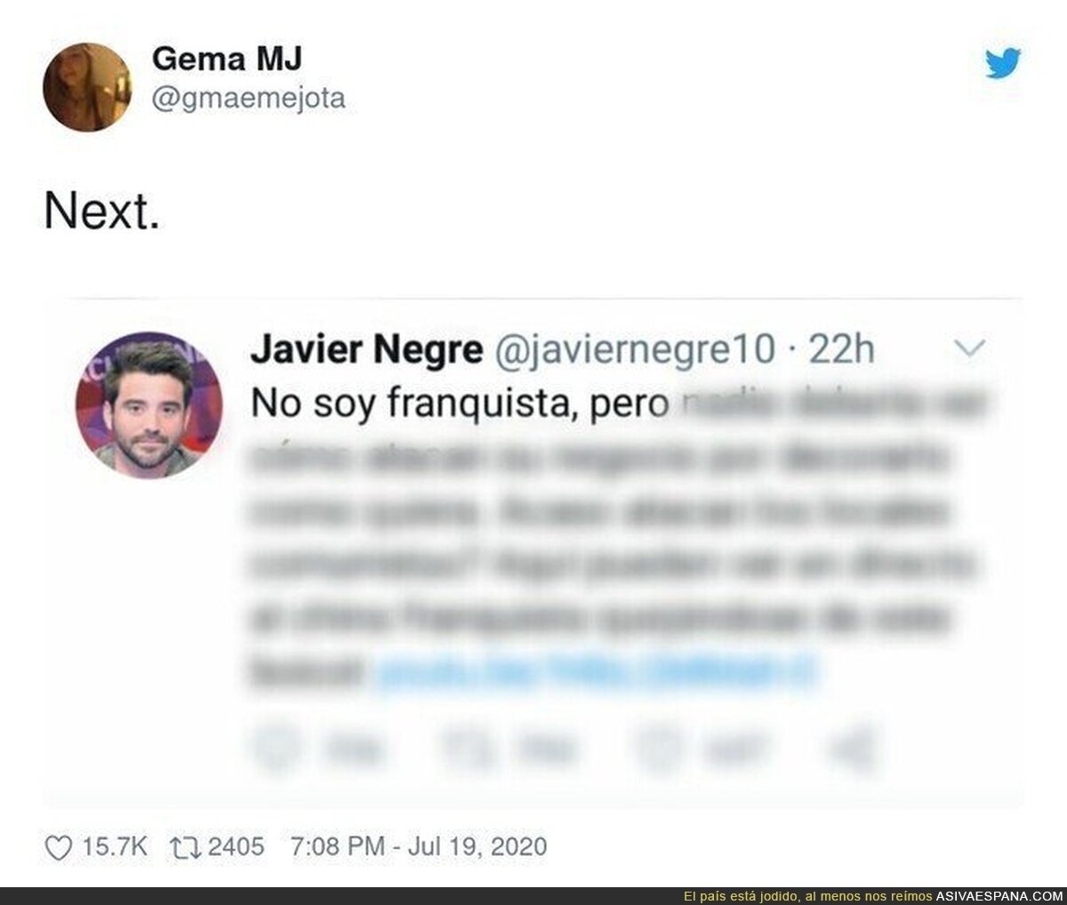 No soy homófobo porque tengo amigos gays, y no soy machista porque tengo madre, mujer y hermanas