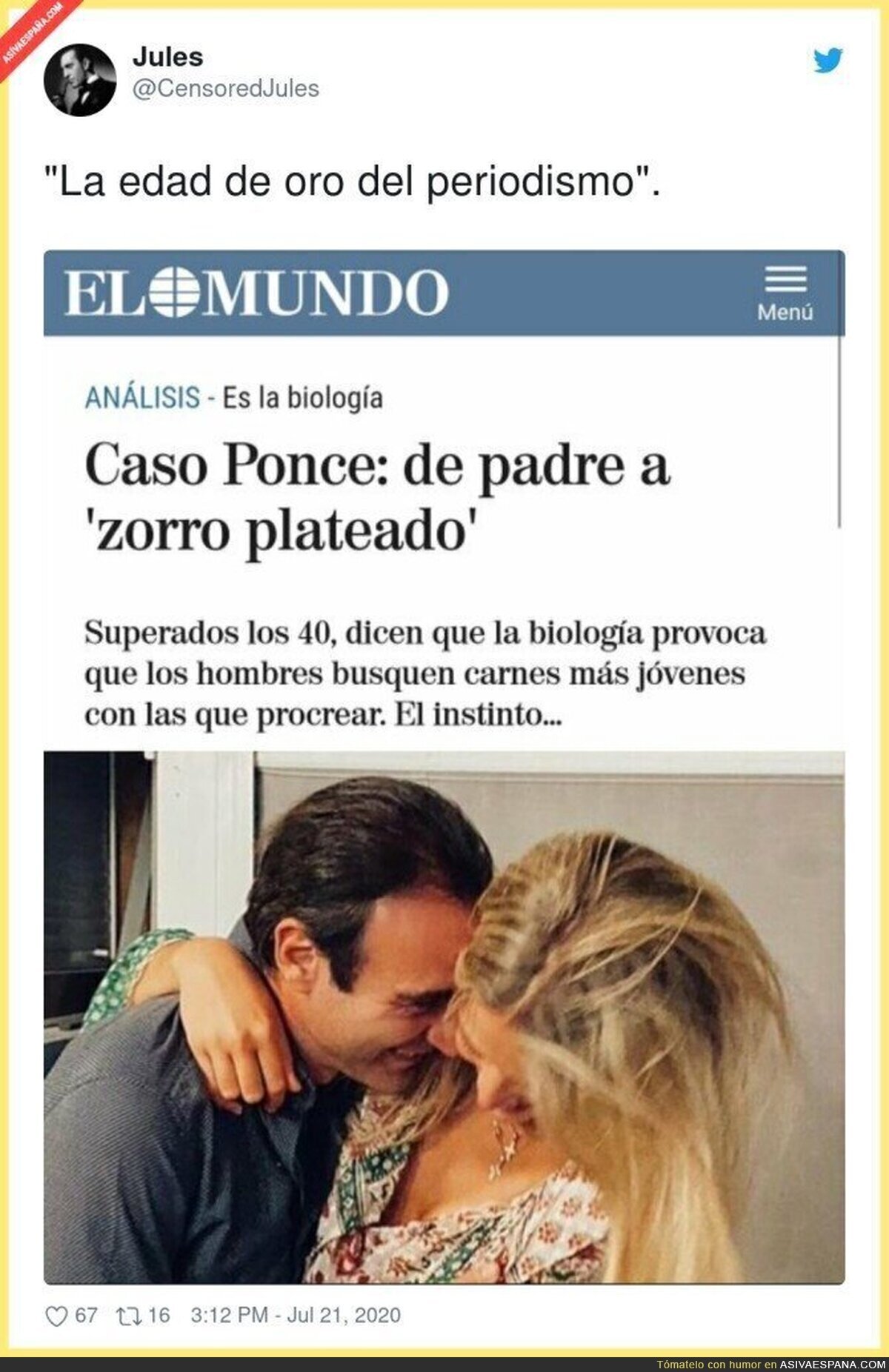 'El Mundo' se supera con esta noticia bochornosa que podría haber sido escrita en el siglo XI
