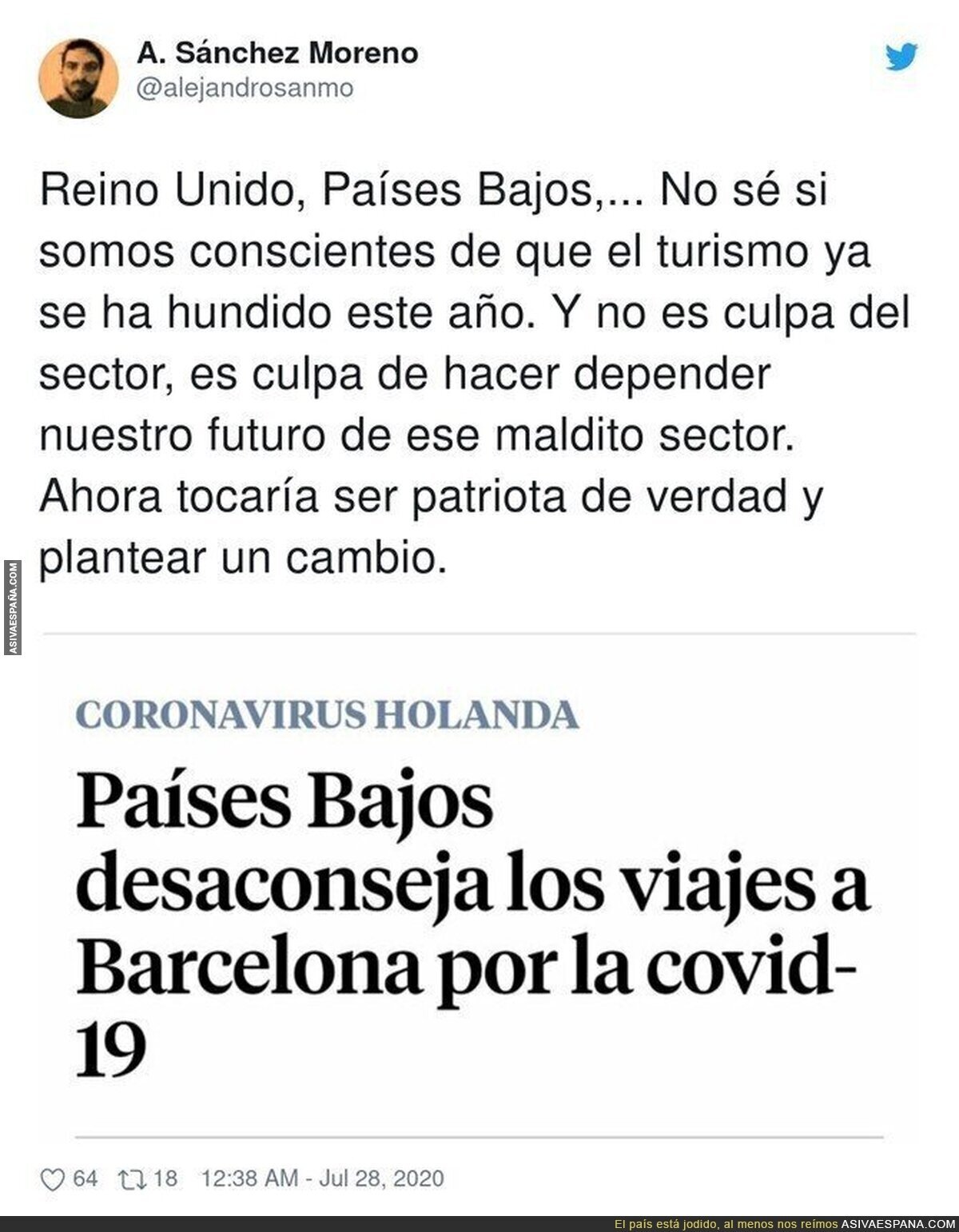 Hay que cambiar el rumbo del país hacia otro sector