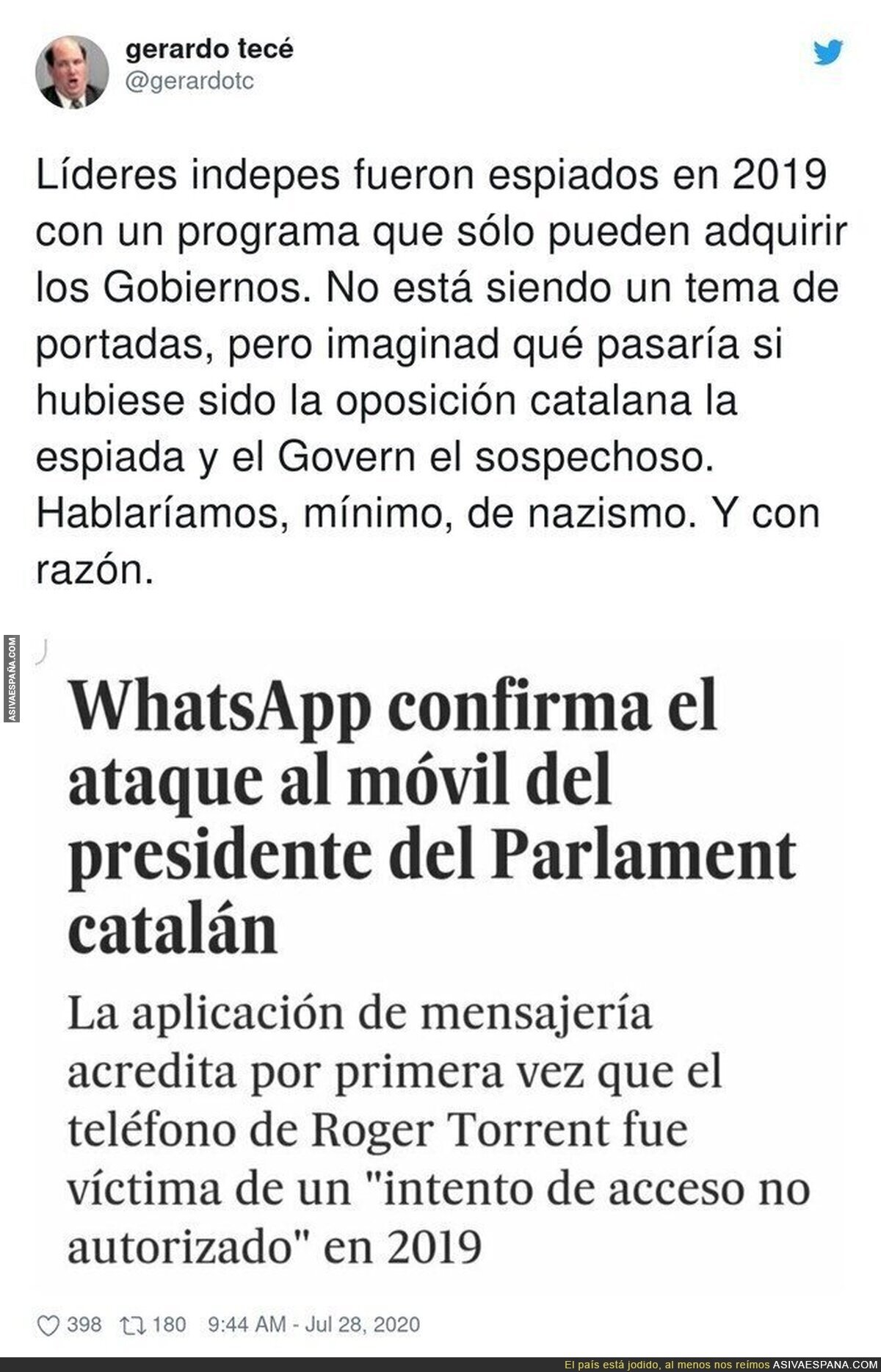 Los líderes independentistas fueron espiados
