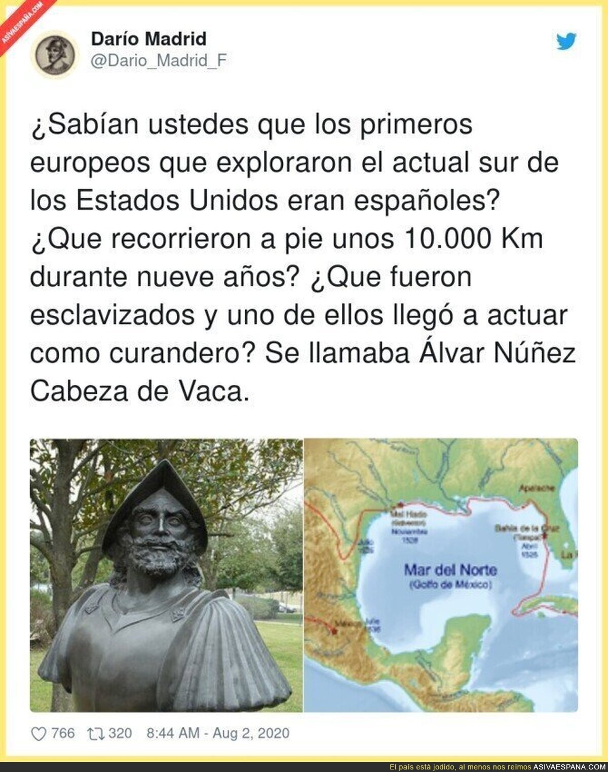 El héroe Cabeza de Vaca