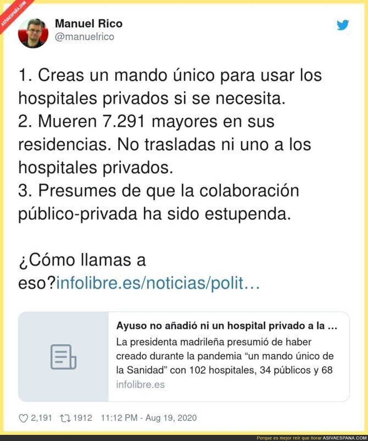 La nefasta gestión de la Comunidad de Madrid