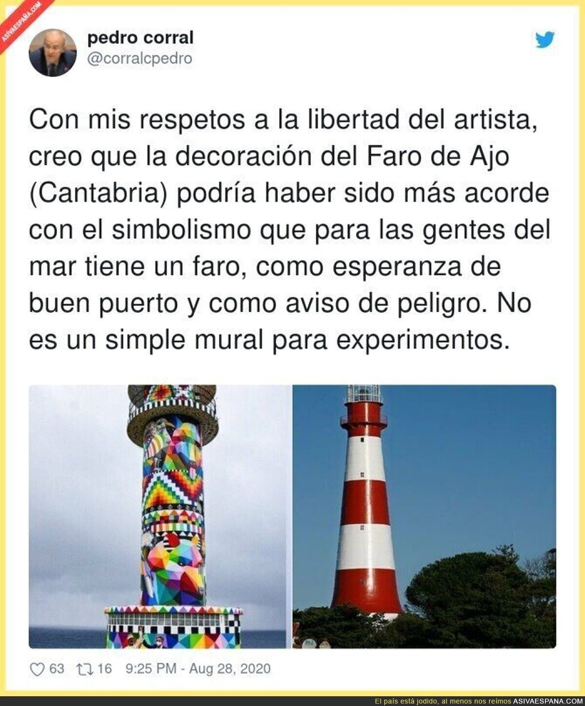 Menuda tontería le han hecho al faro