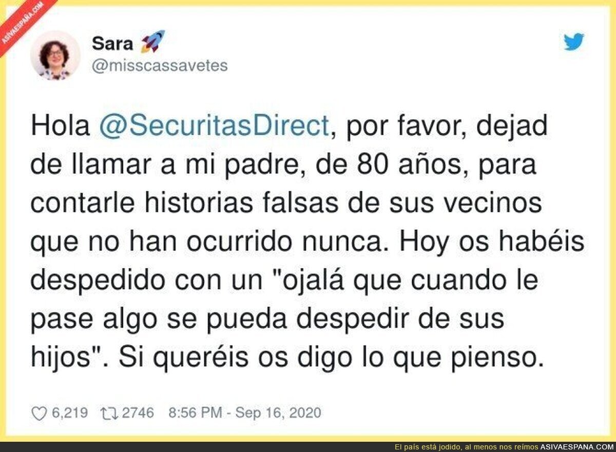 La mala gente de SecuritasDirect creando el miedo a ancianos