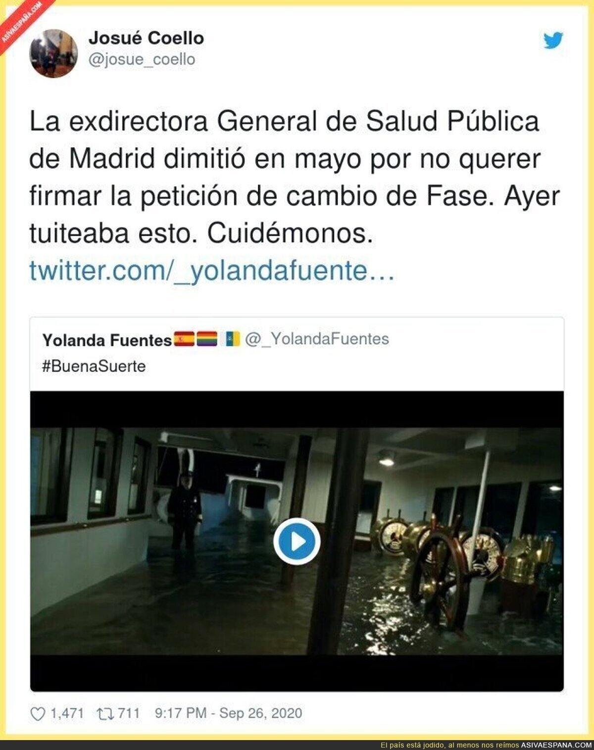 Ella vio venir el desastre de Madrid