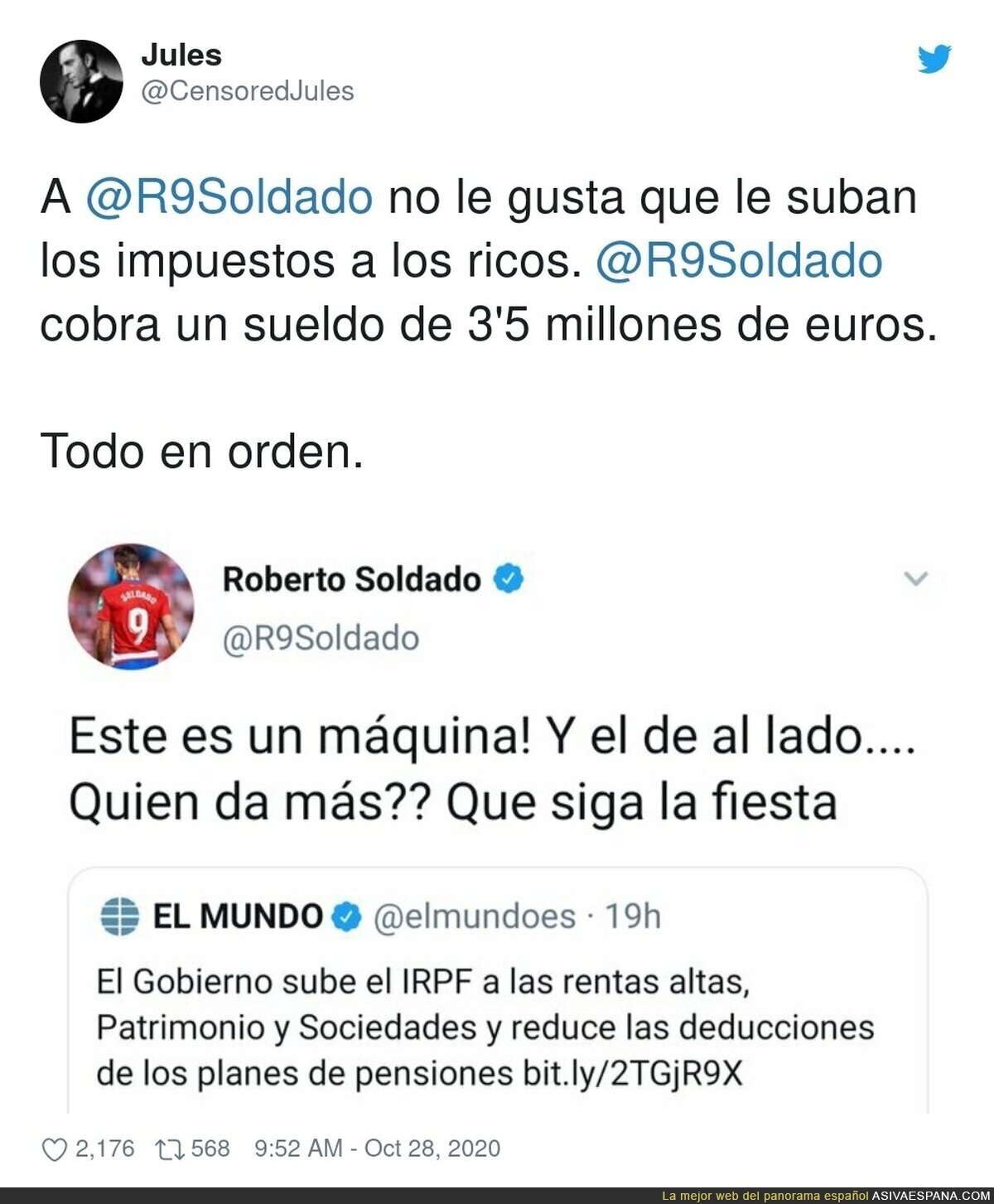 El patriota de pacotilla de Roberto Soldado