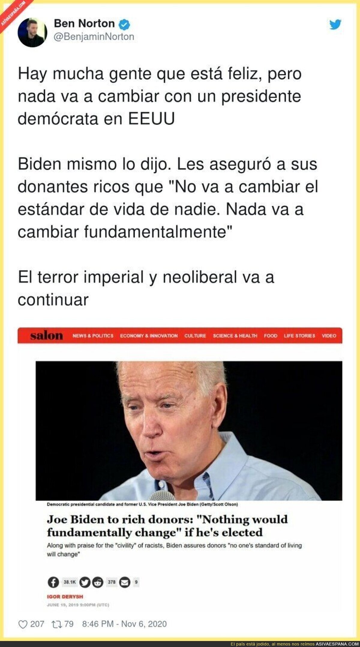 Así será todo con Joe Biden